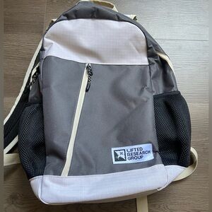 Gray and Cream Men's Backpack